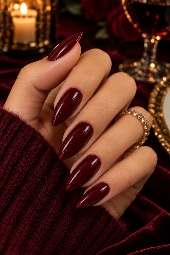 Burgundy Wine Nails