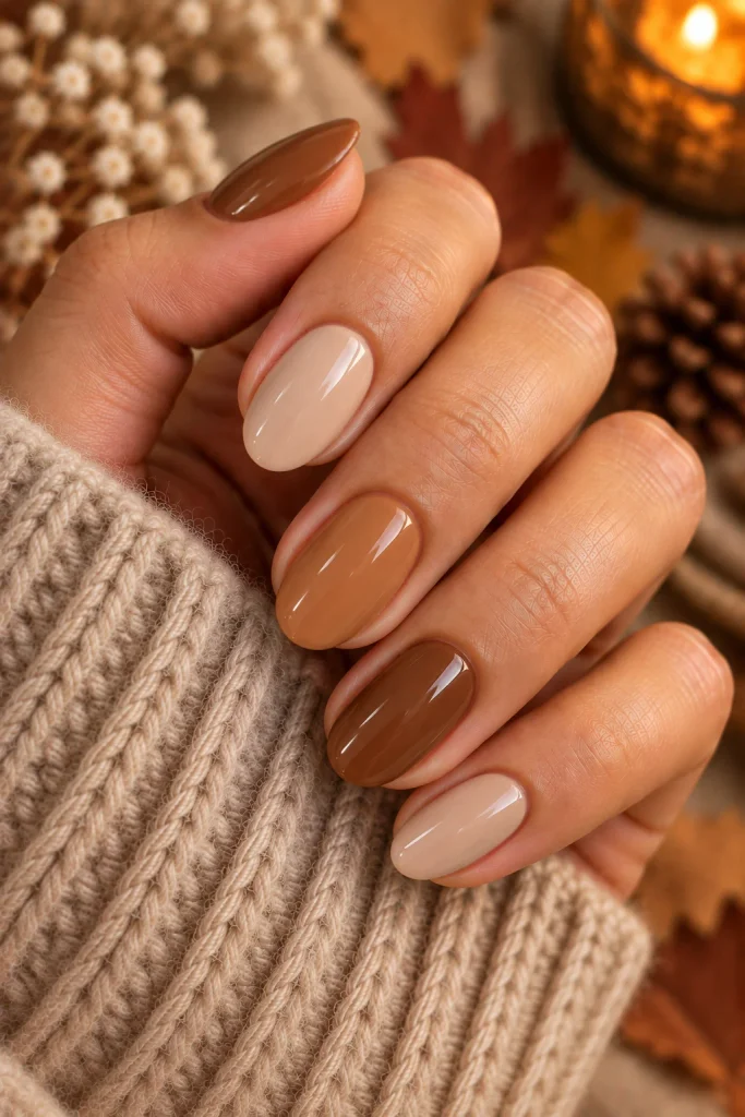 Caramel Latte Nails