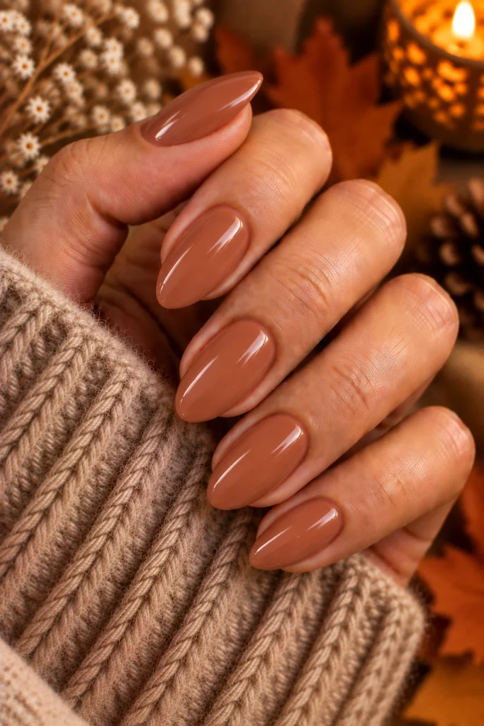 Cinnamon Nude Nails