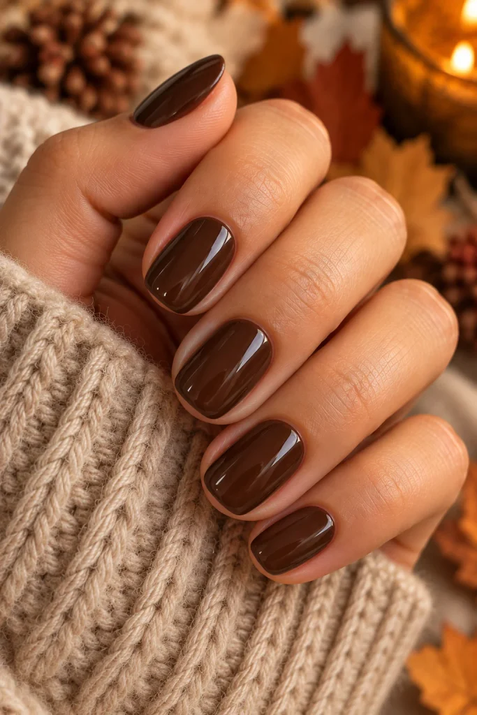 Espresso Short Nails