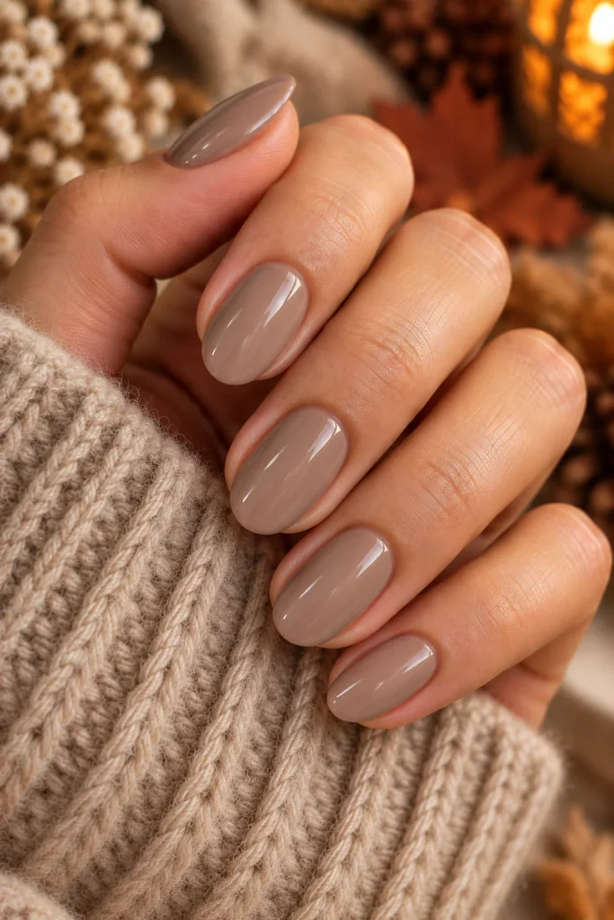 Greige Fall Nails