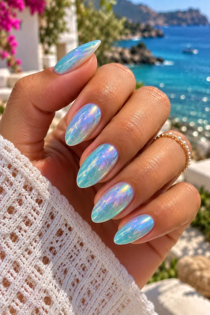 Iridescent Mermaid Nails