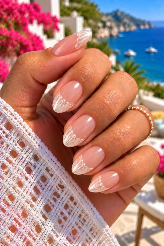 Minimalist Seashell French Tips