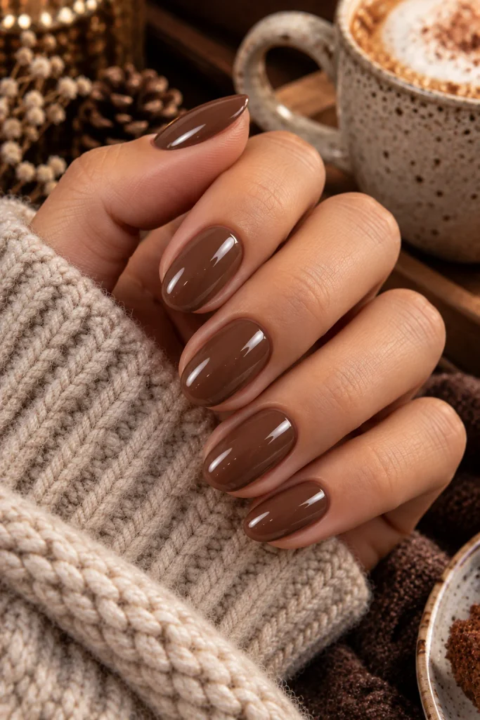 Mocha Mousse Nails