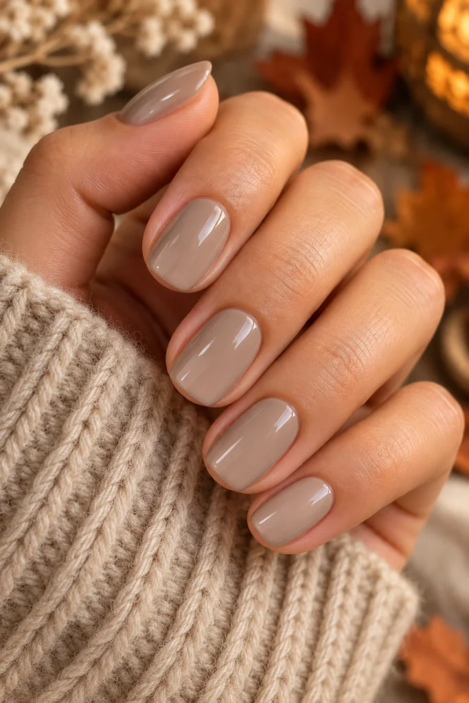 Mushroom Beige Nails