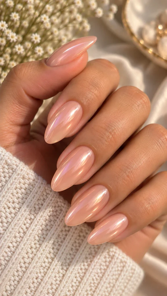 Peach Glazed Donut Nails