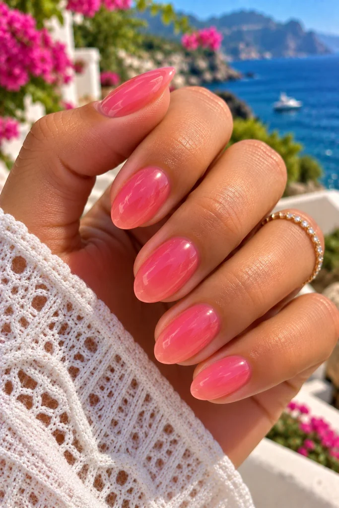 Pink Jelly Nails