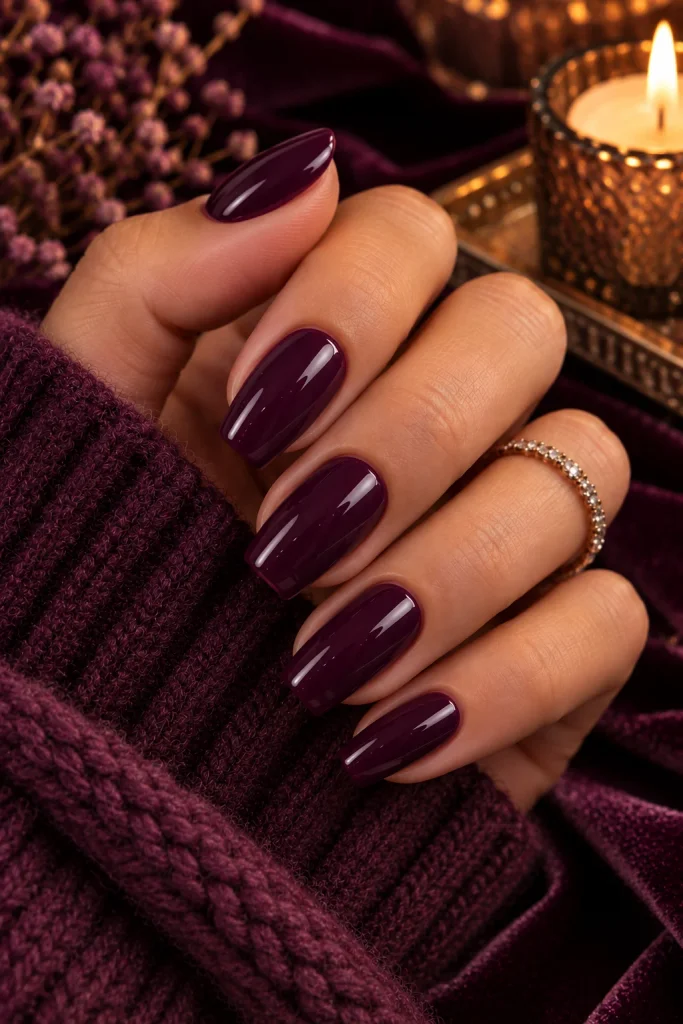 Plum Purple Nails