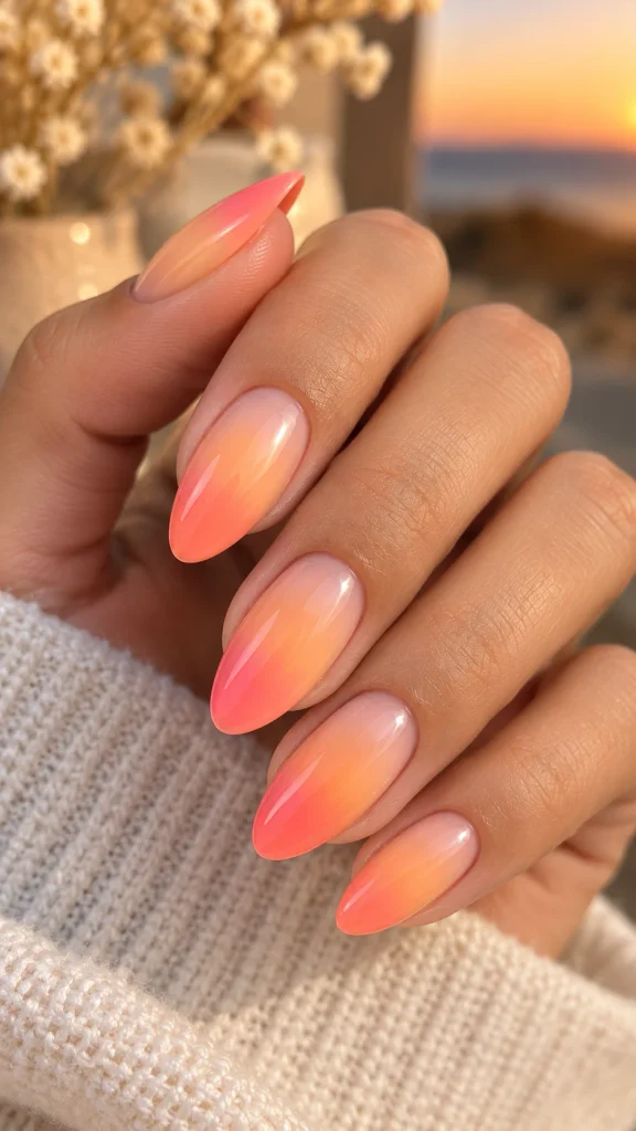 Sunset Ombre Nails