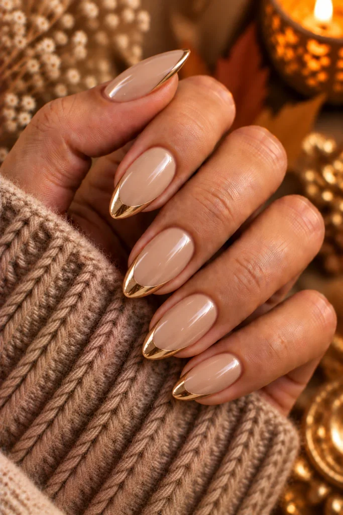 Warm Beige With Subtle Gold Chrome