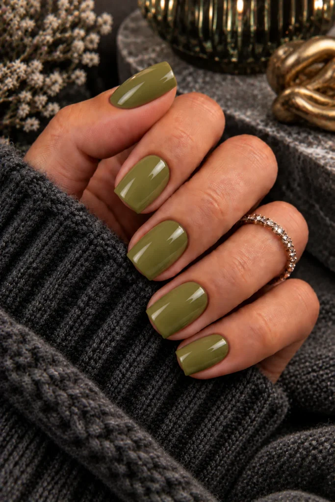 Winter Chartreuse Statement Nails