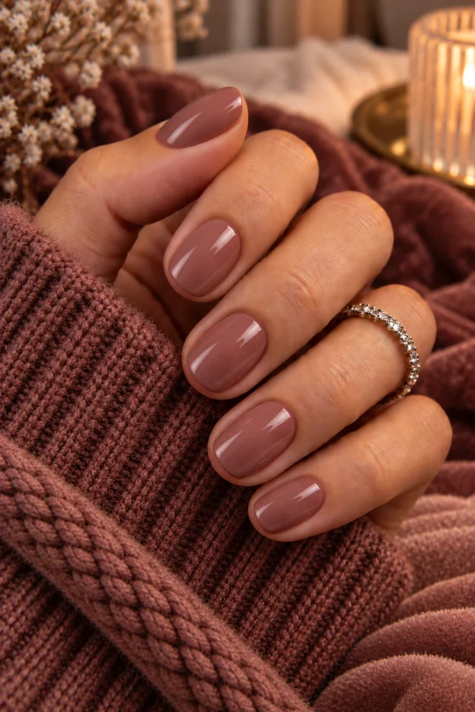 Winter Rosewood Nails
