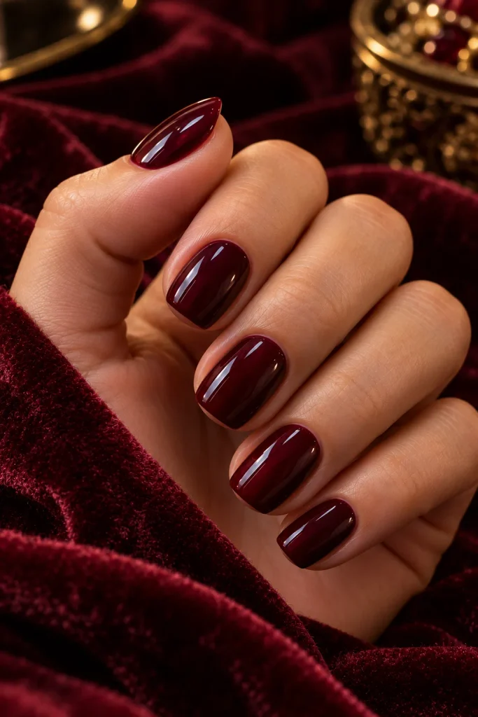 Black Cherry Gloss Nails