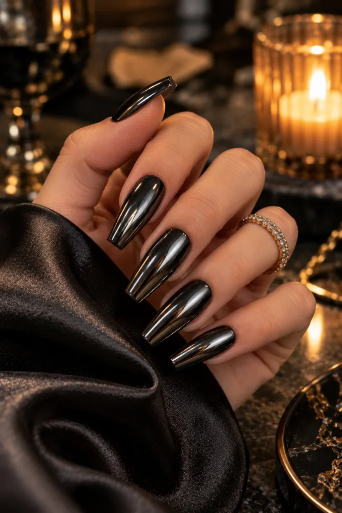 Black Chrome Nails