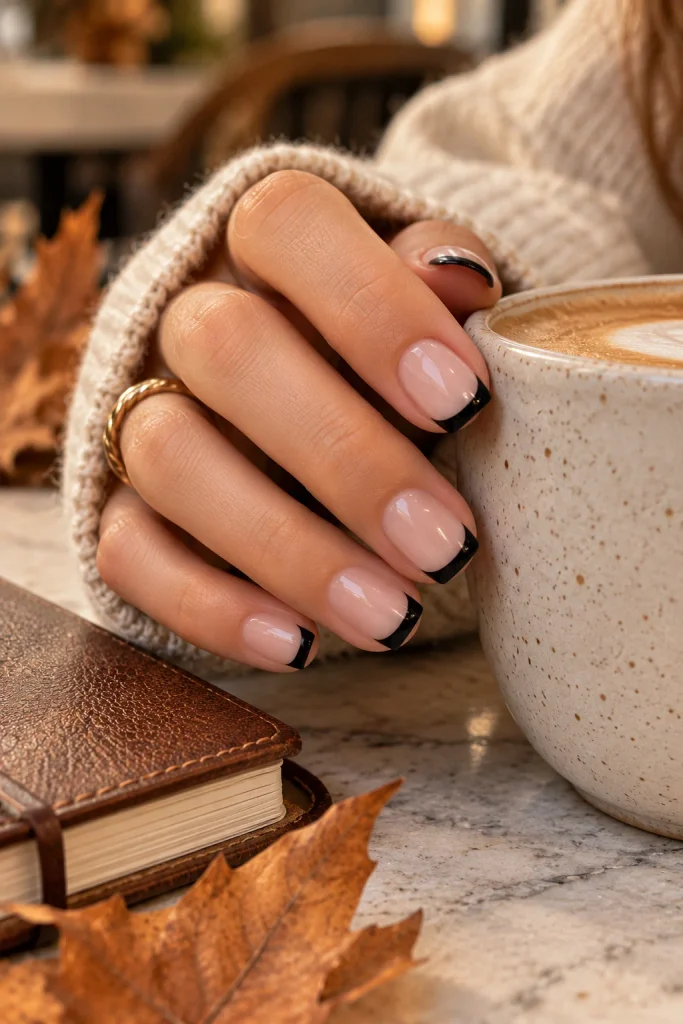 Black French Tip Nails