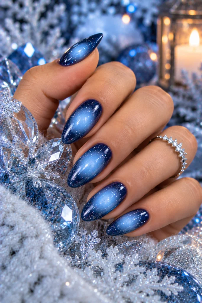 Blue Aura Nails