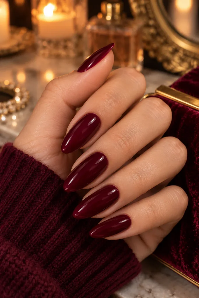 Burgundy Wine Nails