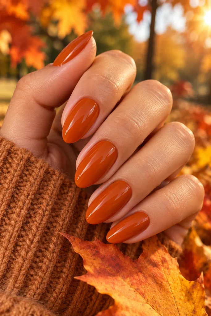Burnt Orange Fall Nails