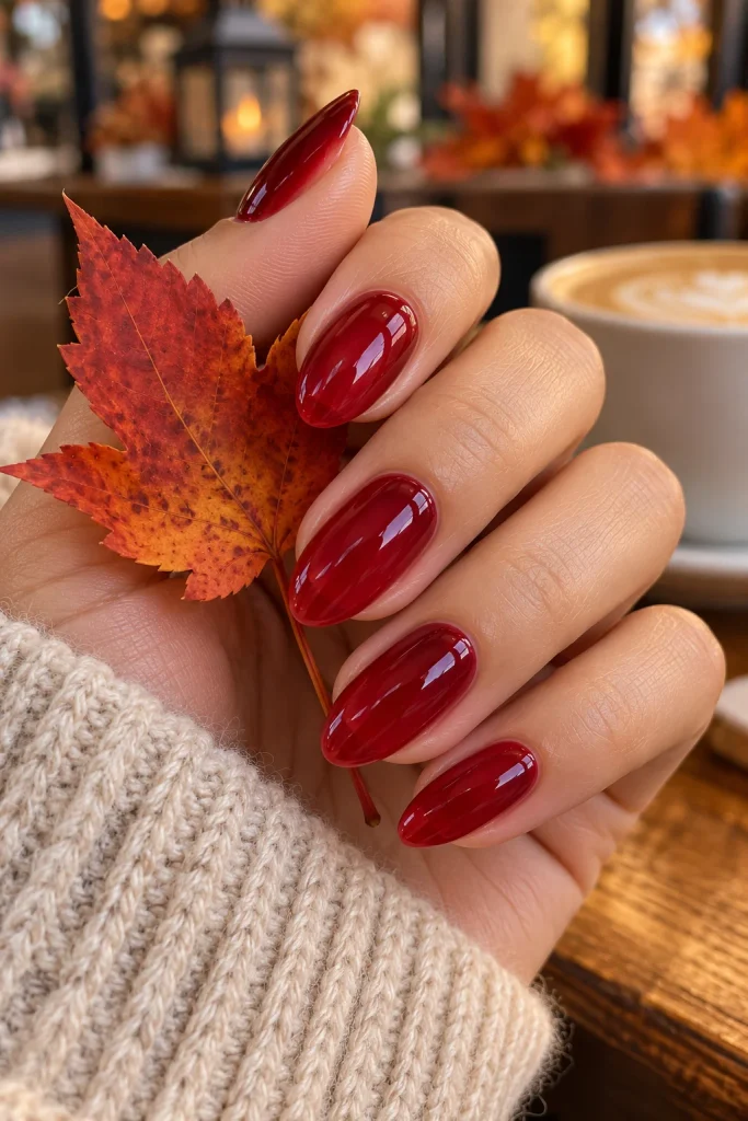 Cherry Red Jelly Nails