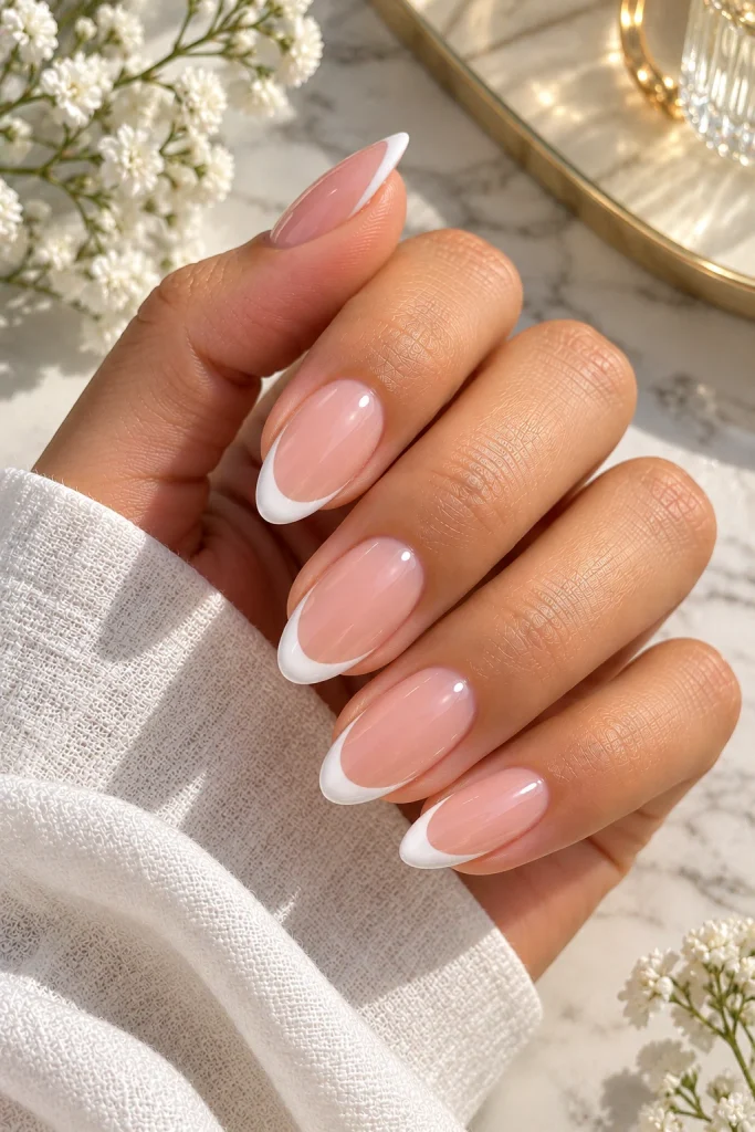 Classic White-on-Nude French