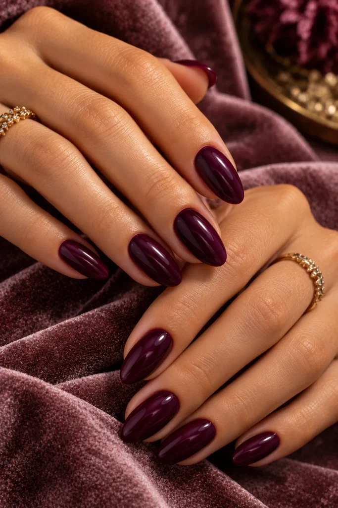 Deep Plum Nails