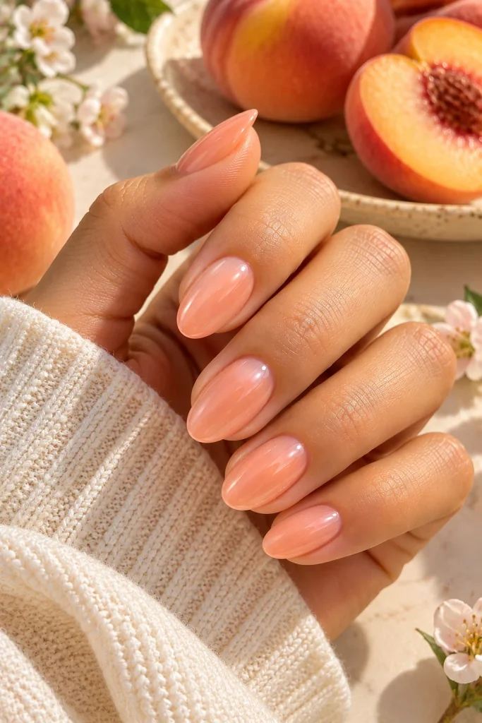 Glazed Peach Nails