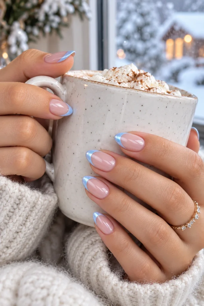 Light Blue French Tips