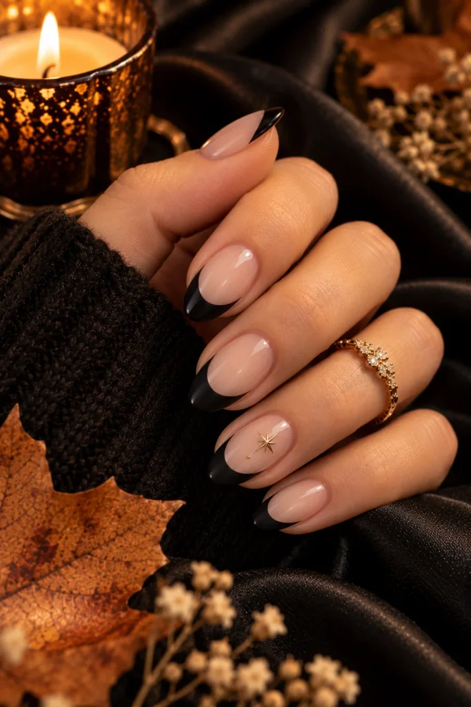 Matte Black French Tips