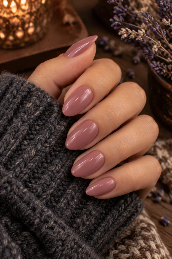 Mauve Pink Fall Nails