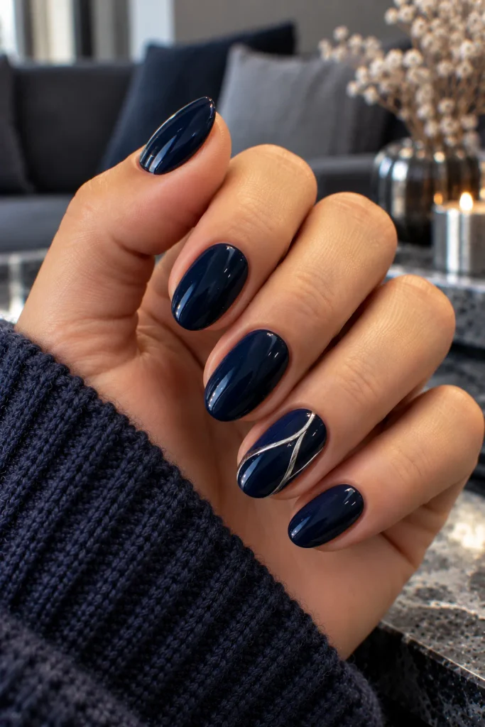 Midnight Navy November Nails