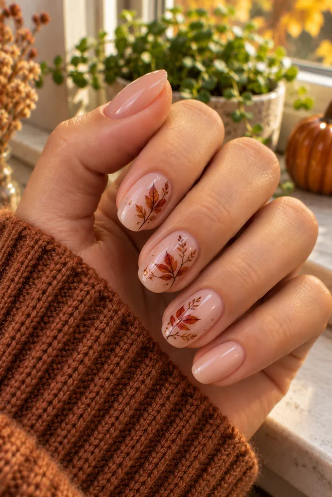 Minimalist Tiny Autumn Leaves