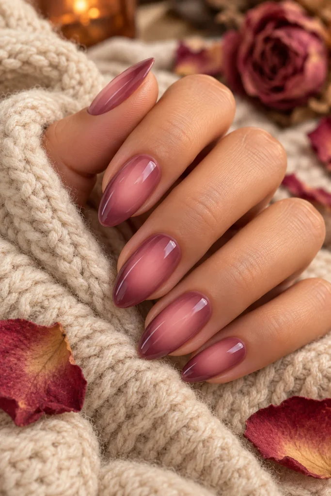 Pink Aura Fall Nails