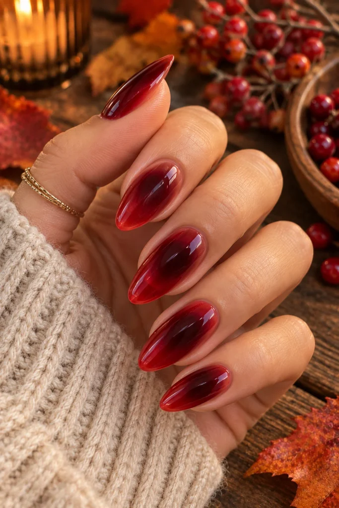 Red Aura Nails