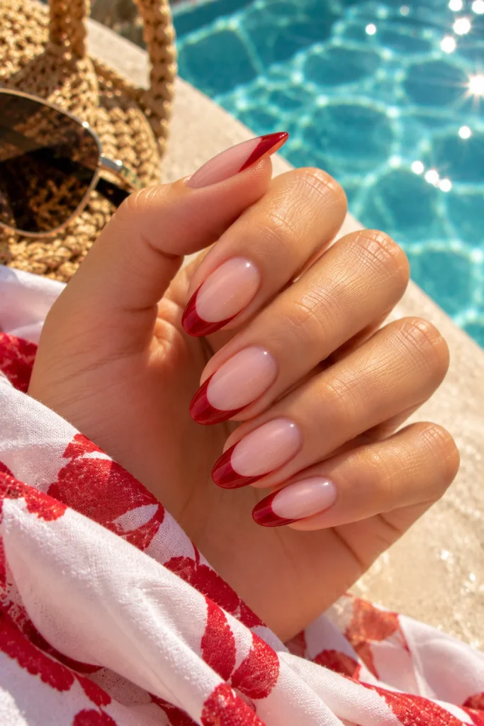 Red Jelly French Tips