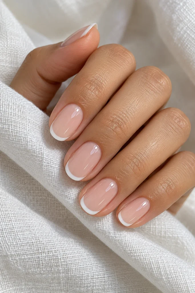 Sheer Pink Micro French Tips