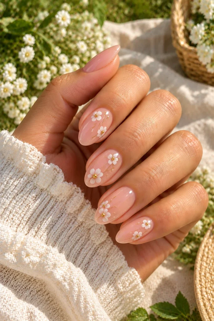 Tiny White Floral Details