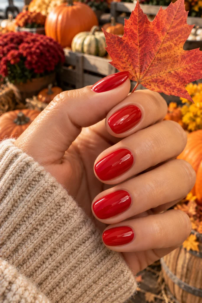 Tomato Red Fall Nails