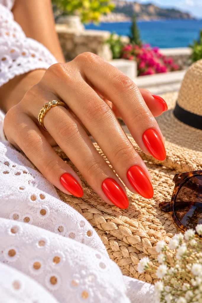 Tomato Red Summer Nails