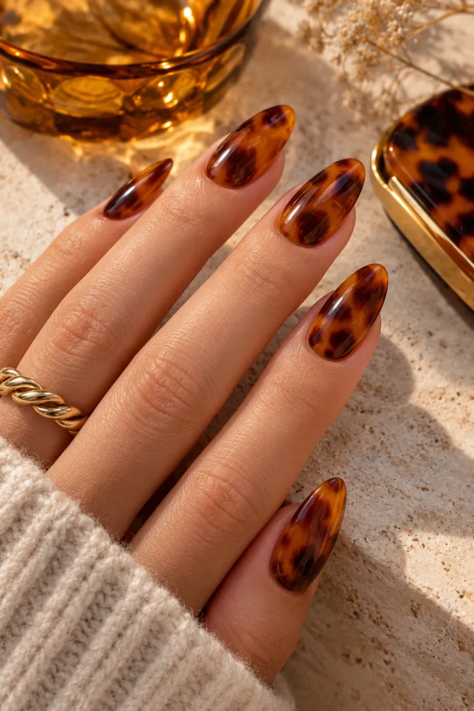 Tortoiseshell October Nails
