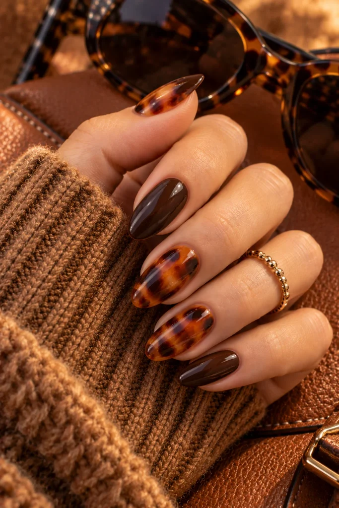Tortoiseshell October Nails