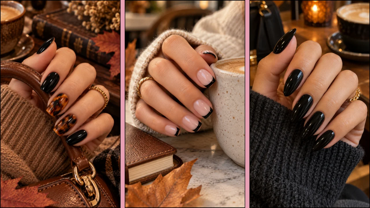 black fall nails